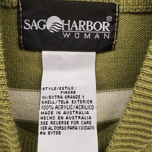 Vintage Sag Harbor  Stripe Short Sleeve Top - Picture 7 of 8